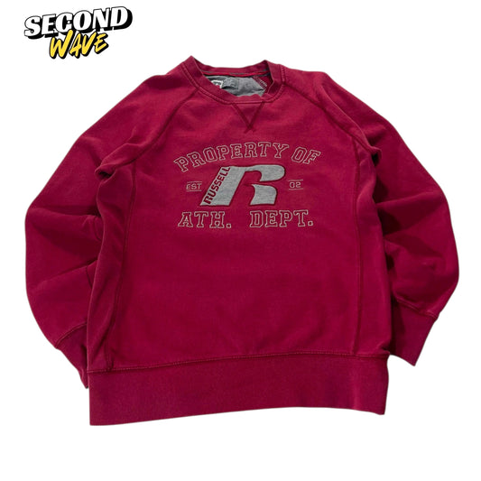 VINTAGE RUSSELL ATHLETIC BURGUNDY CREWNECK (S)