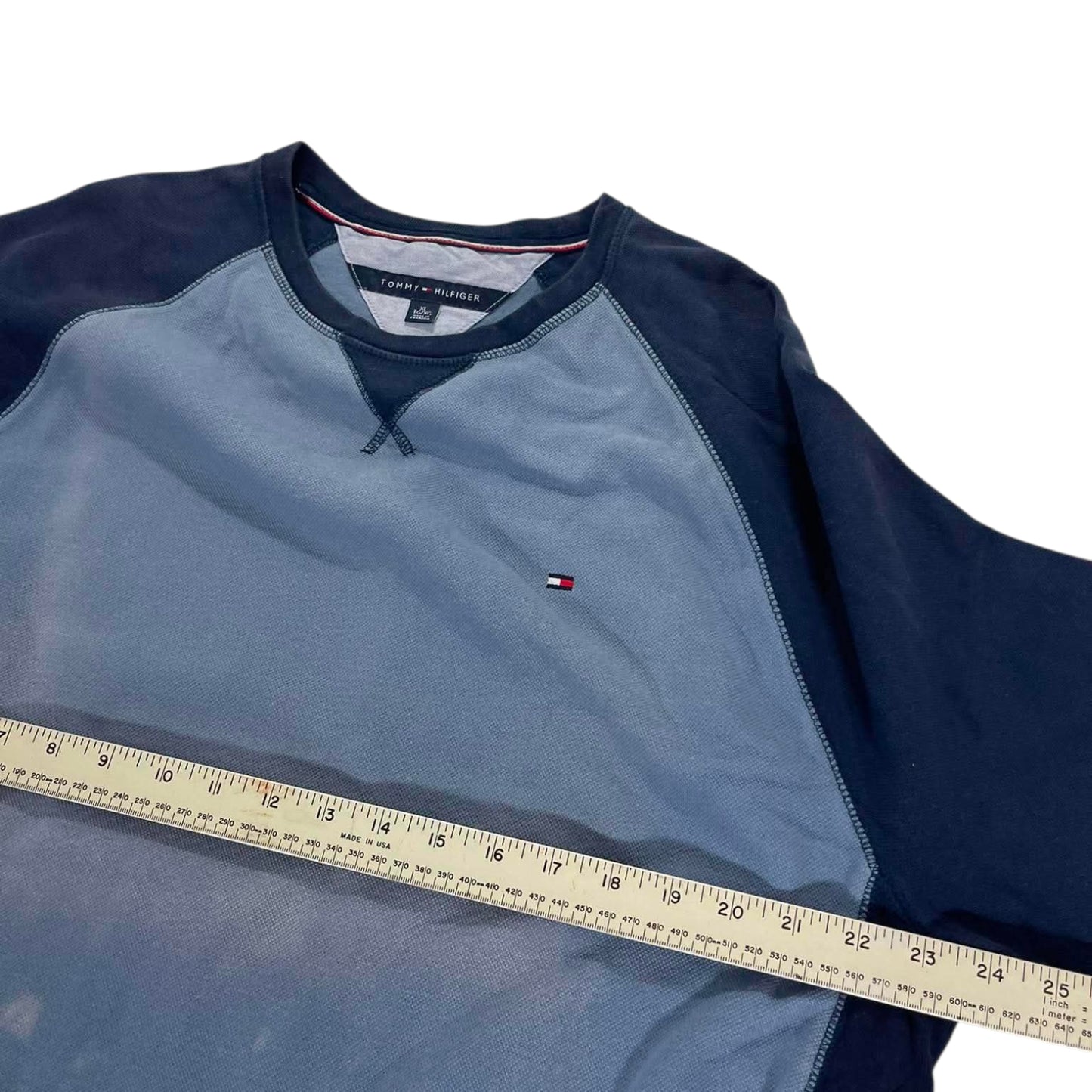 FADED TOMMY HILFIGER NAVY BLUE SWEATSHIRT (L)