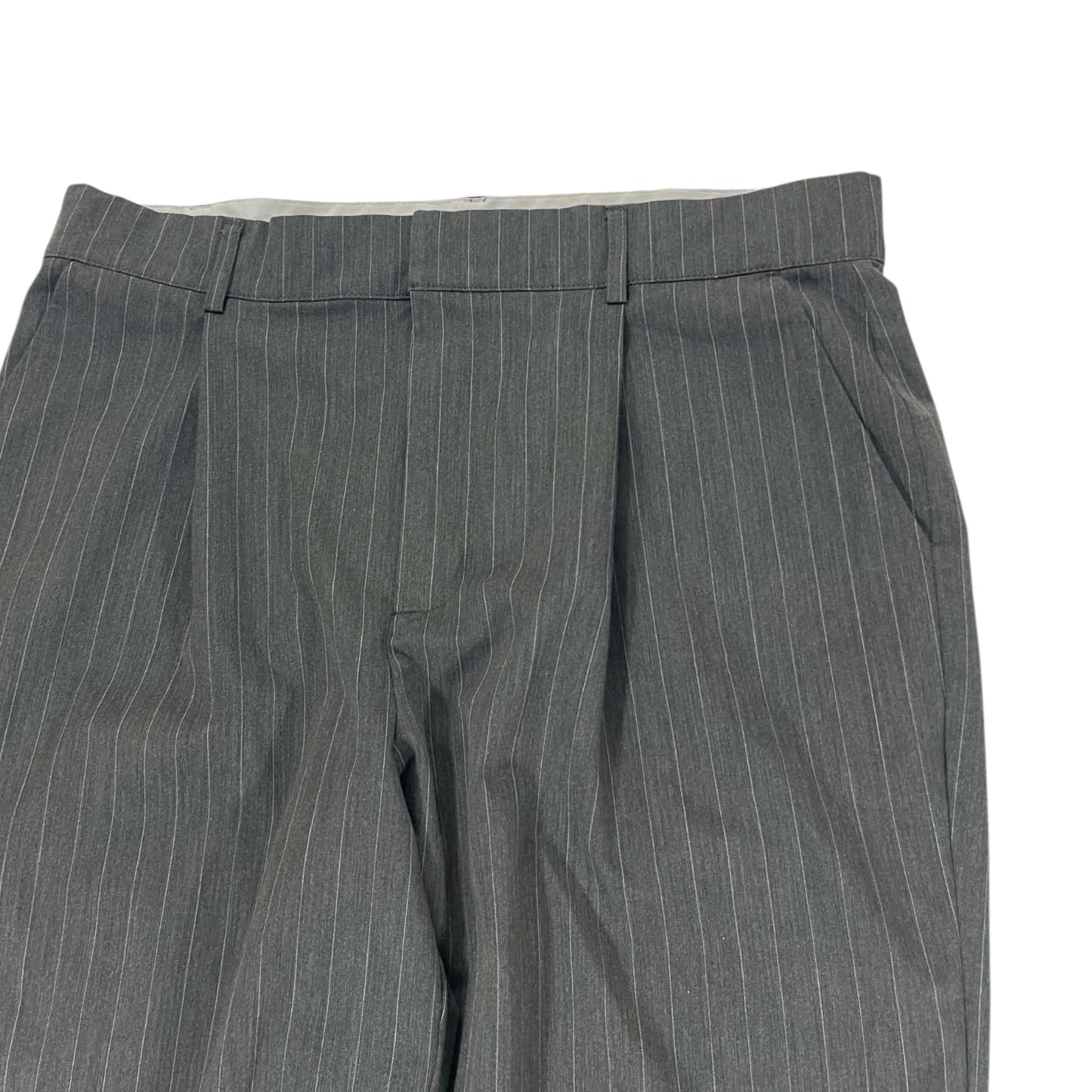 COTTON ON GREY PINSTRIPE WIDE LEG PANTS (L)