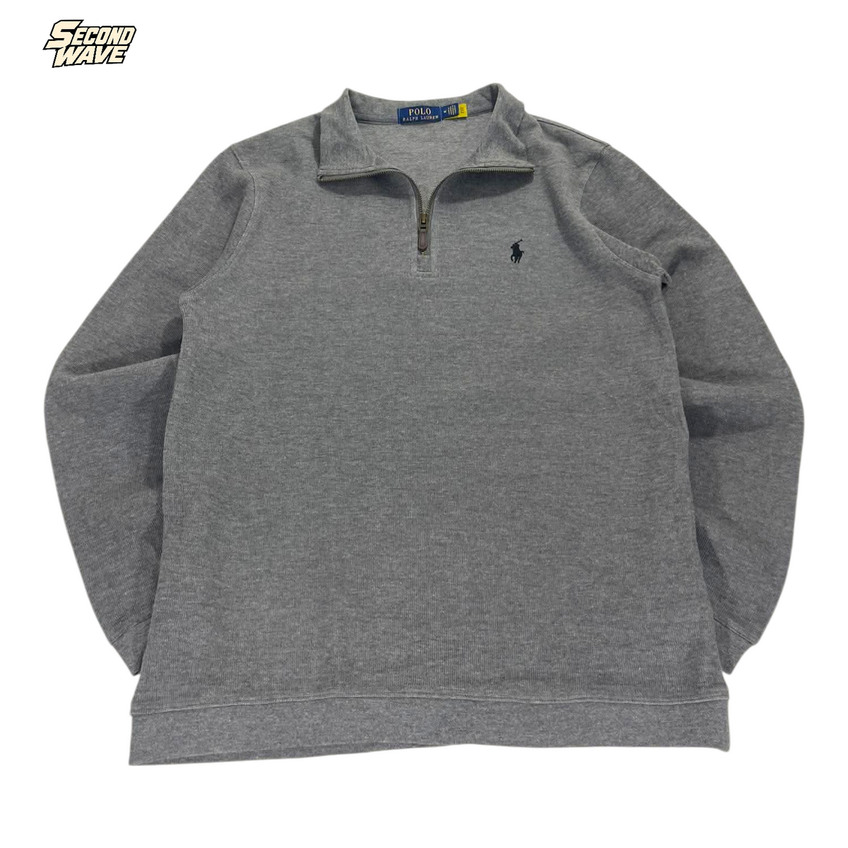 POLO RALPH LAUREN GRAY QUARTER ZIP (M)