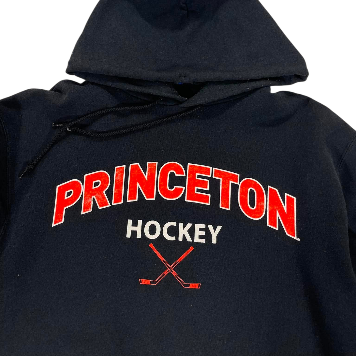 VINTAGE PRINCETON UNIVERSITY HOCKEY BLACK HOODIE (M)