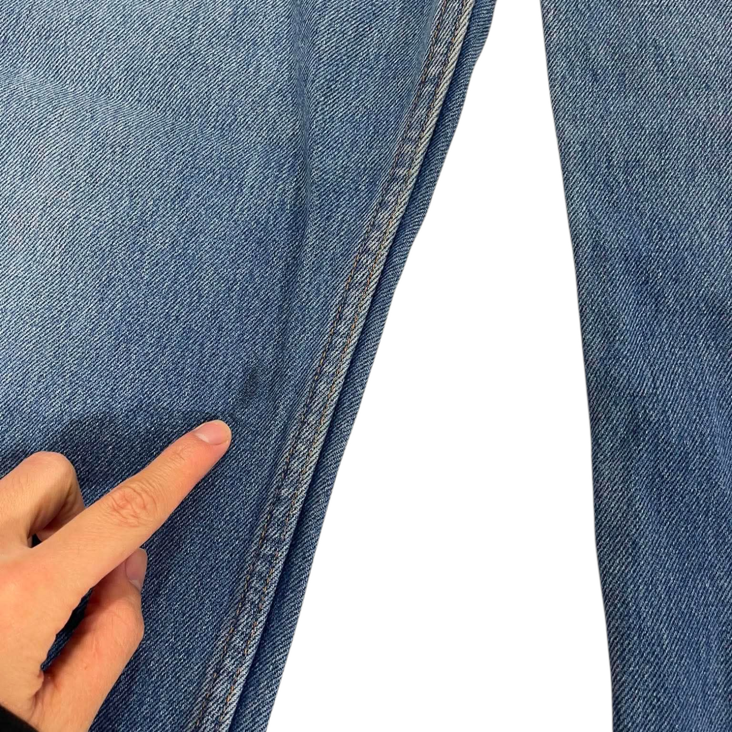 VINTAGE ORANGE TAB LEVI'S BLUE DENIM JEANS (32)