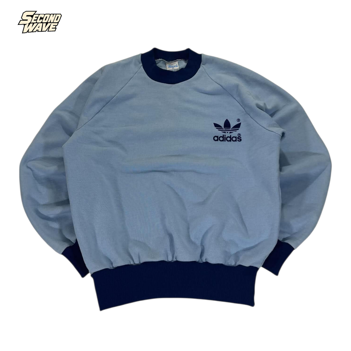 VINTAGE ADIDAS LIGHT BLUE CREWNECK (S)