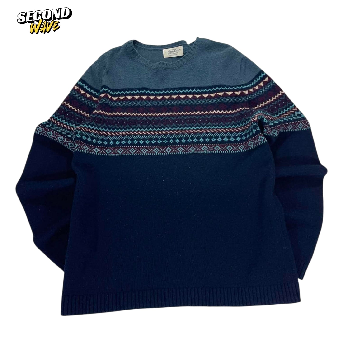 VINTAGE PULL & BEAR BLUE SWEATER (L)