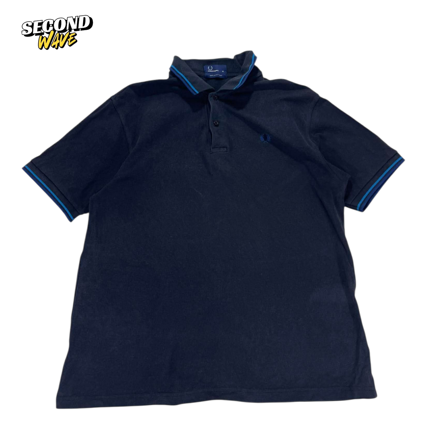 FRED PERRY NAVY BLUE POLO SHORT (M)
