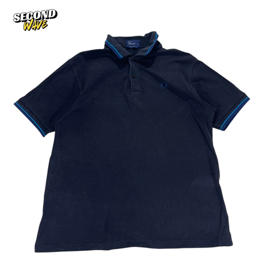 FRED PERRY NAVY BLUE POLO SHORT (M)