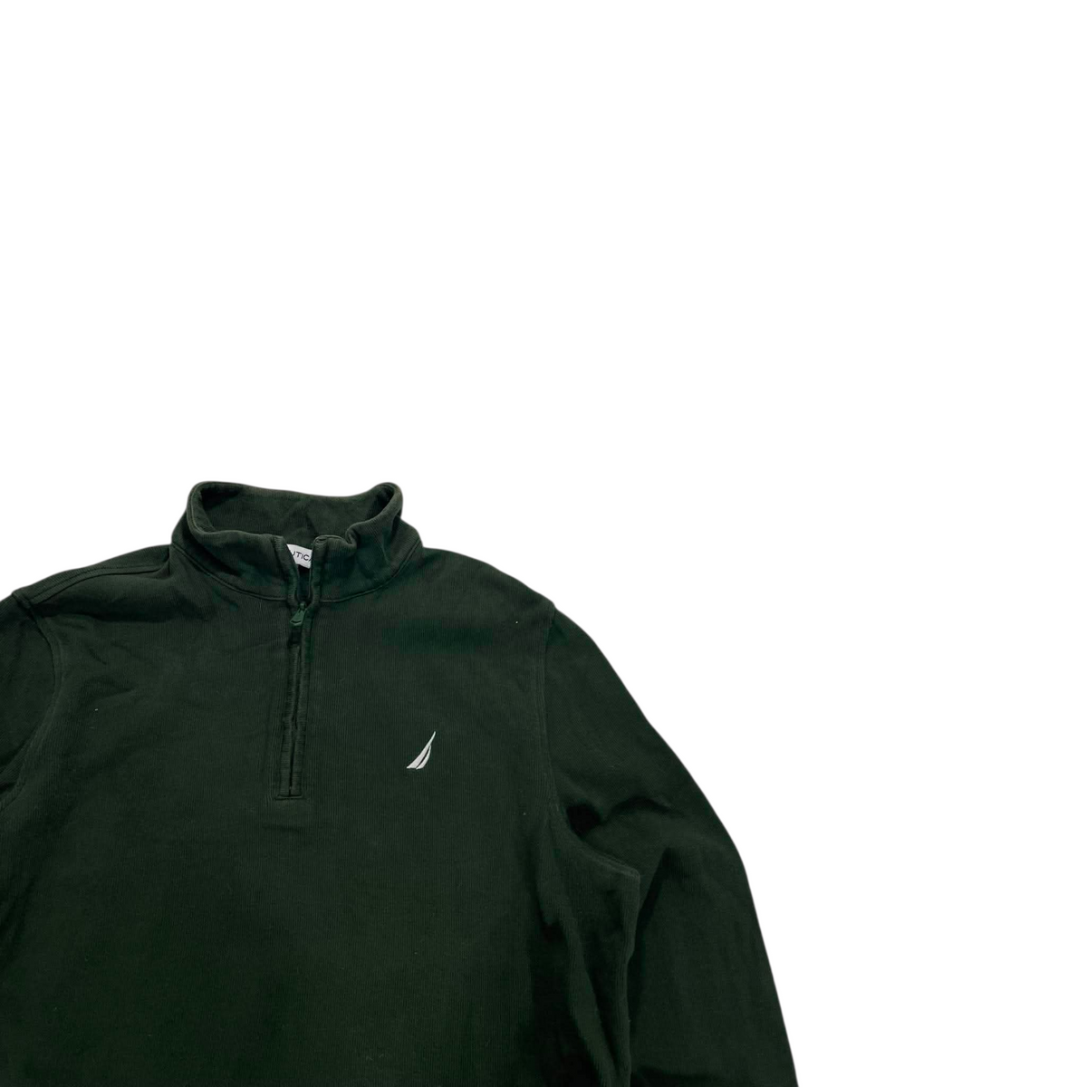 NAUTICA GREEN QUARTER ZIP (BEST FIT M)