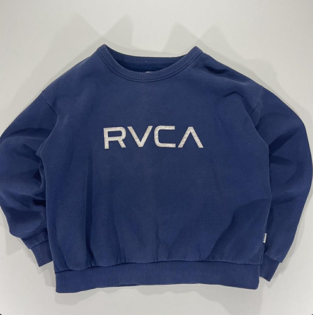 RVCA BLUE CREWNECK SWEATSHIRT (S-M)