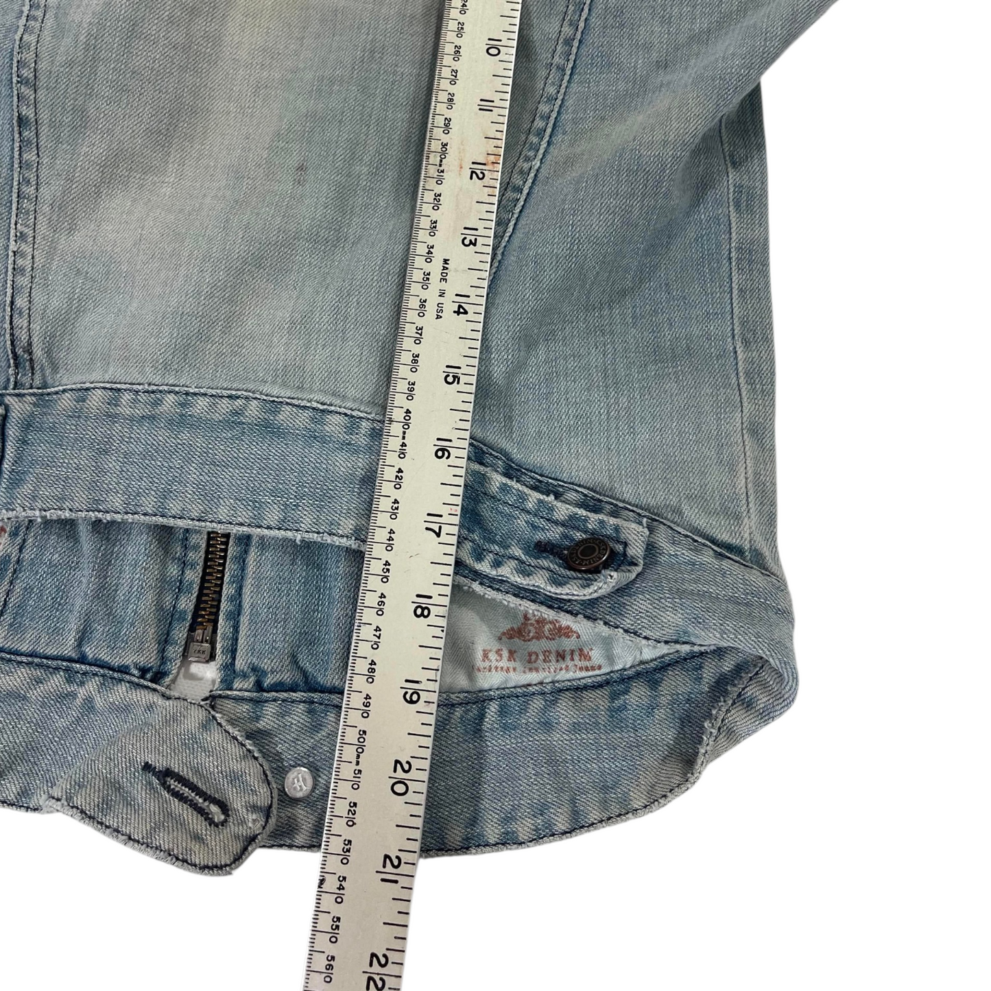 TRASHED HSK BLUE DENIM JACKET (XS)