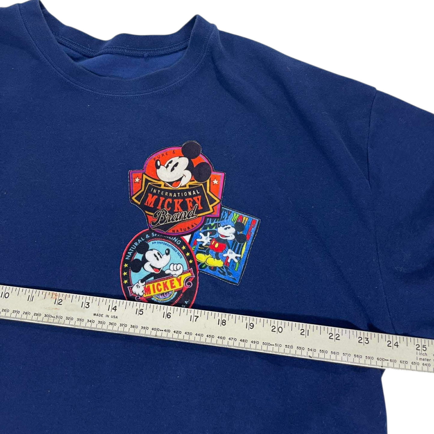 VINTAGE DISNEY MICKEY  MOUSE NAVY BLUE COTTON T-SHIRT (34)