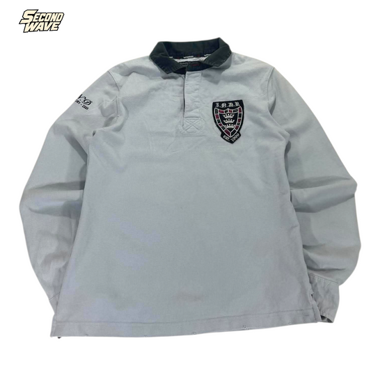 Y2K INDUSTRIAL CLOTHING RUGBY POLO SHIRT (M)