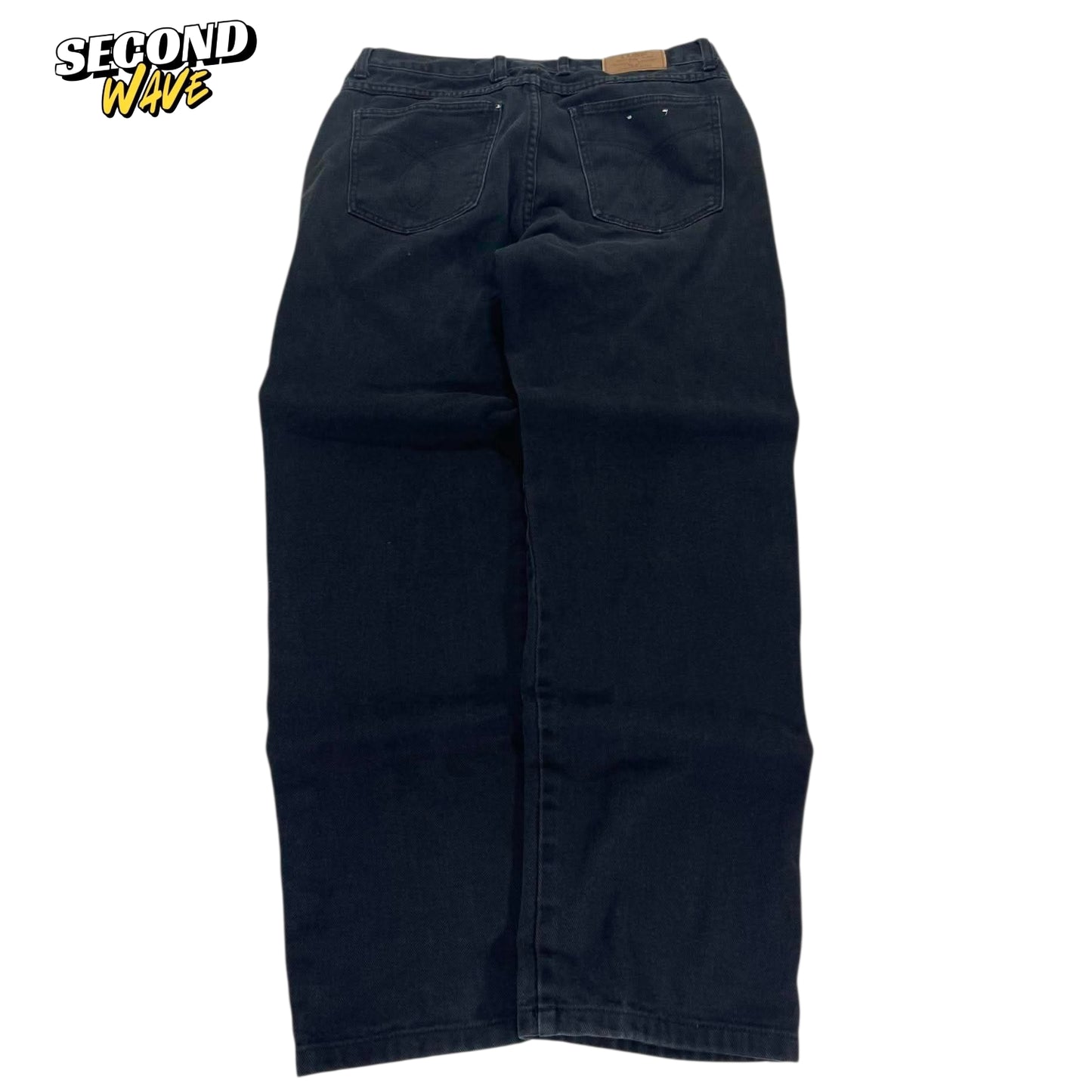 VINTAGE TUCK BLACK JEANS (32)