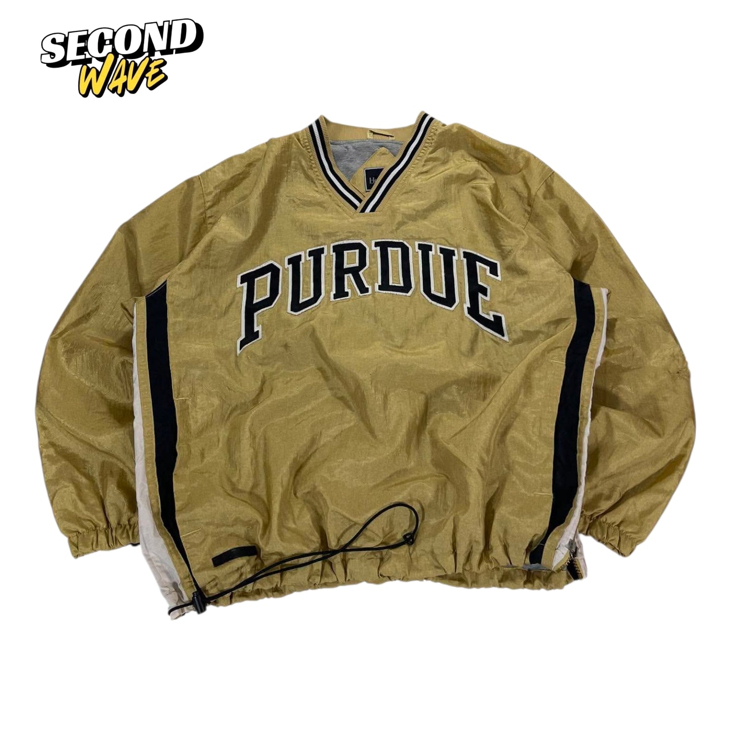 VINTAGE PURDUE UNIVERSITY GOLD WINDBREAKER (XL)