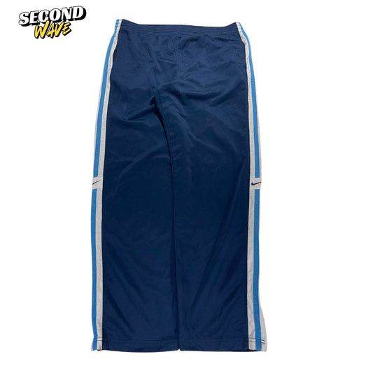 VINTAGE NIKE NAVY BLUE TRACK PANTS  (XL)