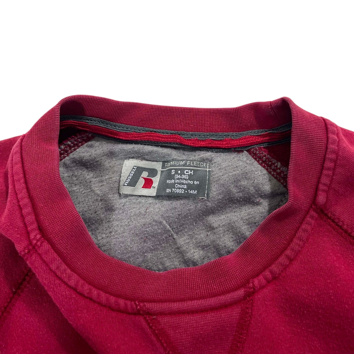 VINTAGE RUSSELL ATHLETIC BURGUNDY CREWNECK (S)