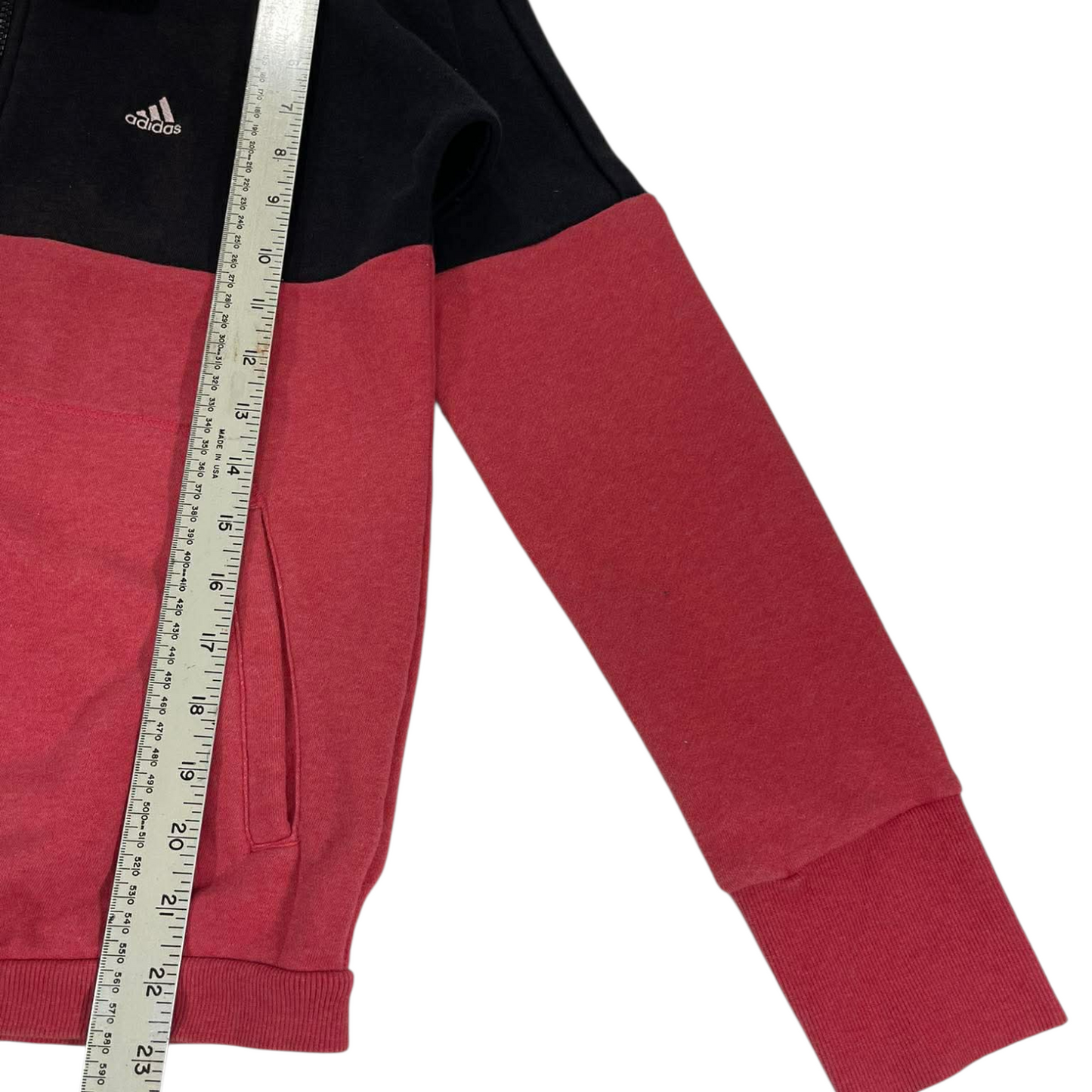 ADIDAS TWO TONED ZIP UP HOODIE (M)