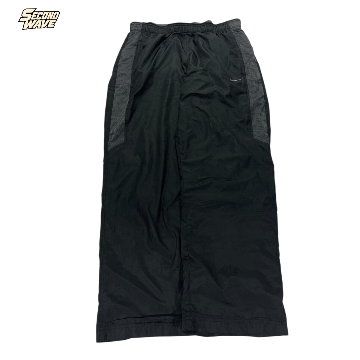 Y2K NIKE BLACK/GREY BAGGY TRACK PANTS² (L - XL)