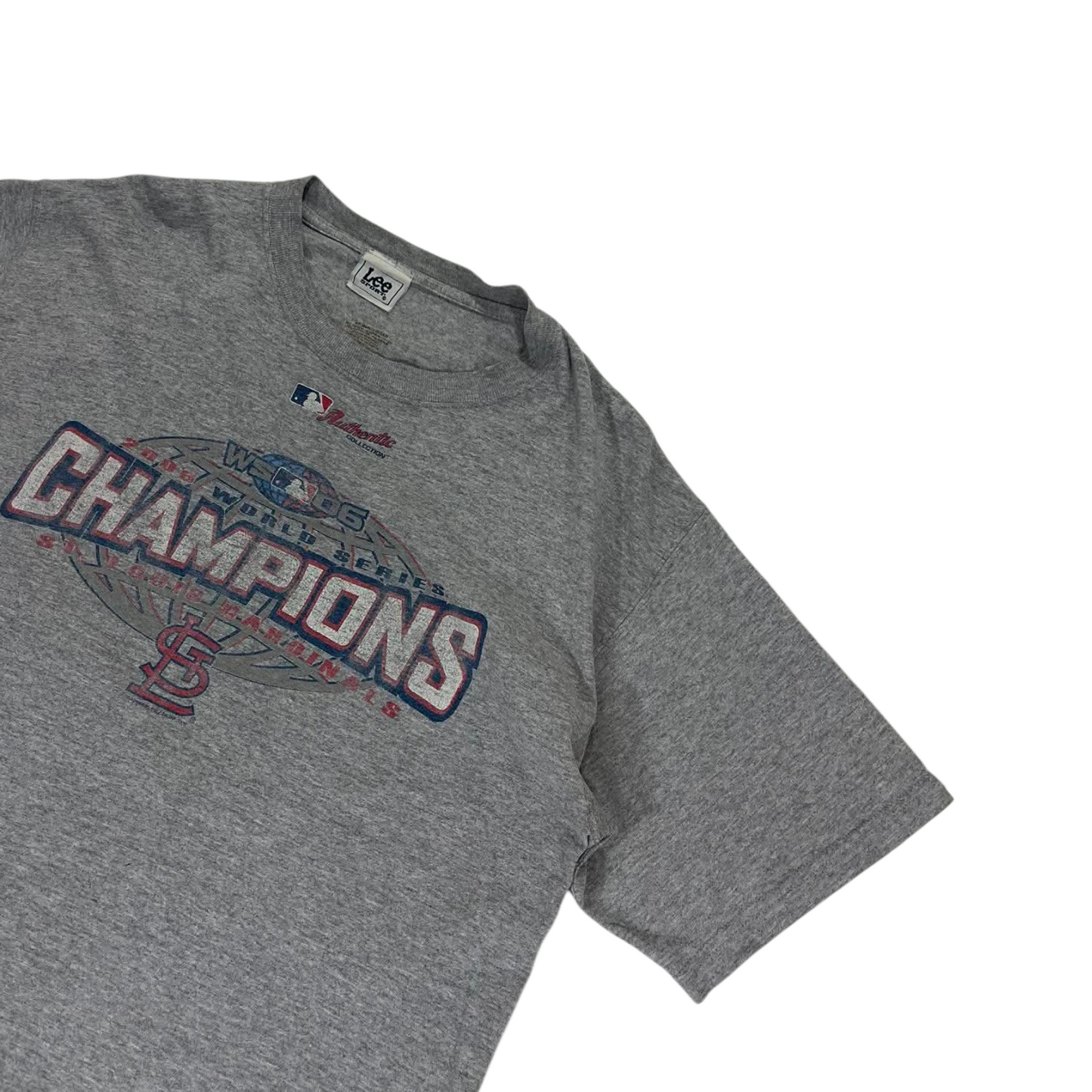 VINTAGE LEE GREY ST. LOUIS CARDINALS MLB CHAMPIONS T-SHIRT (L)