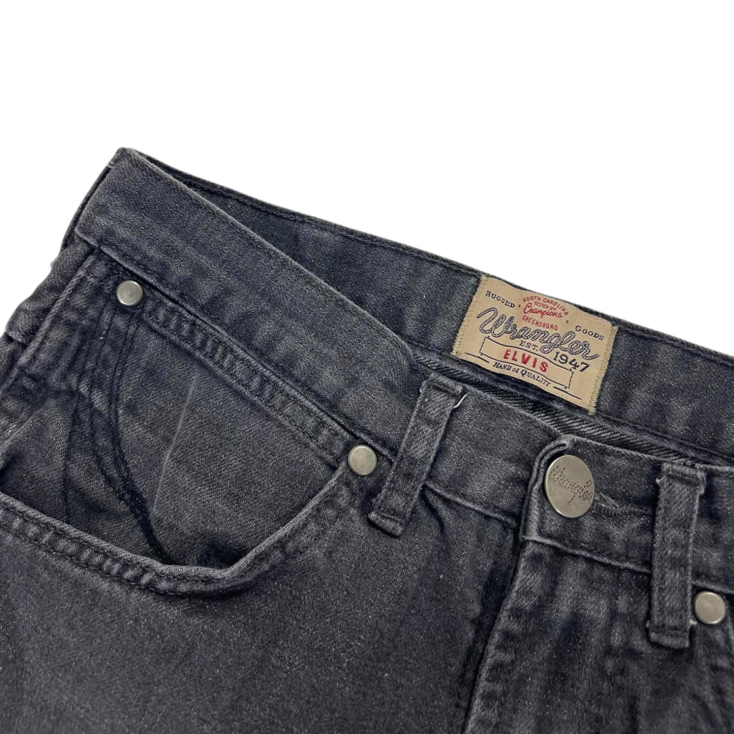 VINTAGE WRANGLER BLACK DENIM JEANS (28/'29)