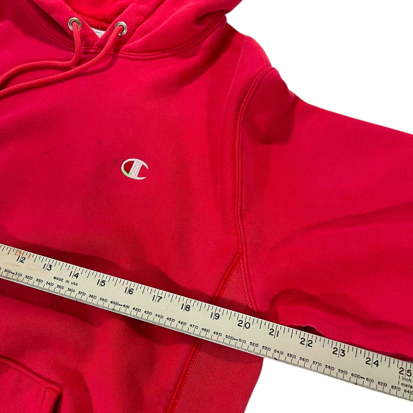 CHAMPION RED HOODIE (M)