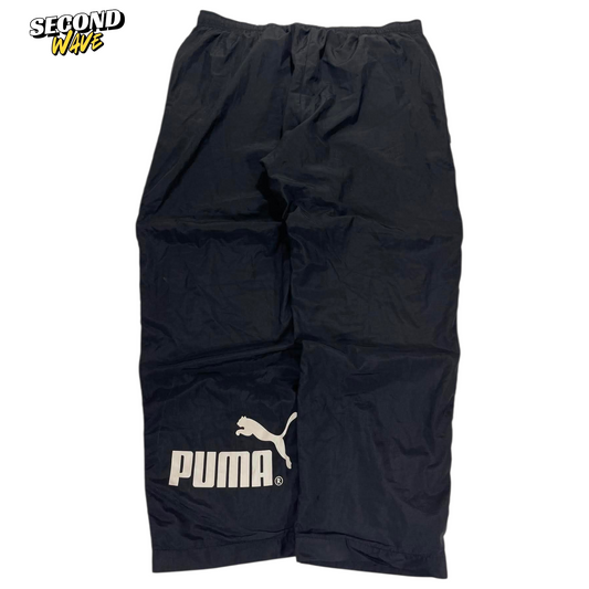 PUMA BLACK BAGGY TRACK PANTS (XXL)