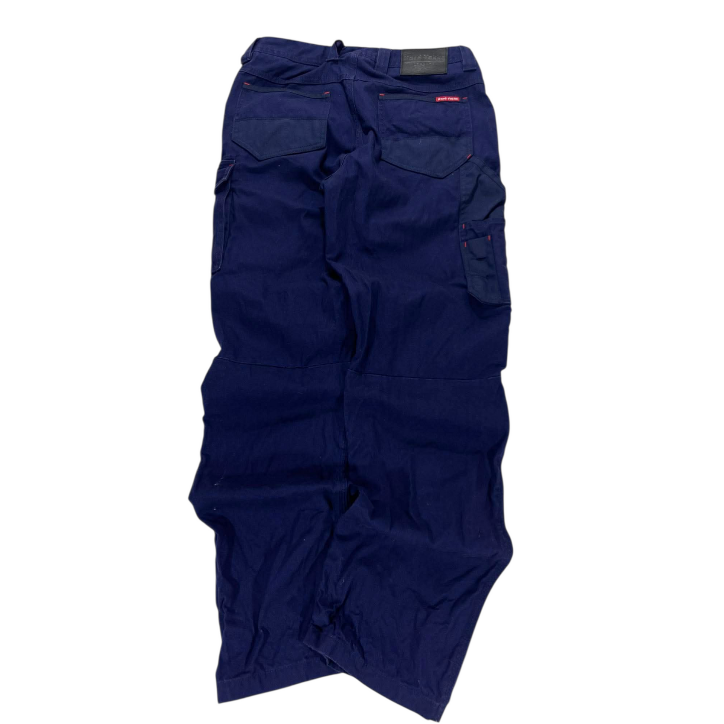 HARD YAKKA NAVY BLUE CARGO PANTS (32)