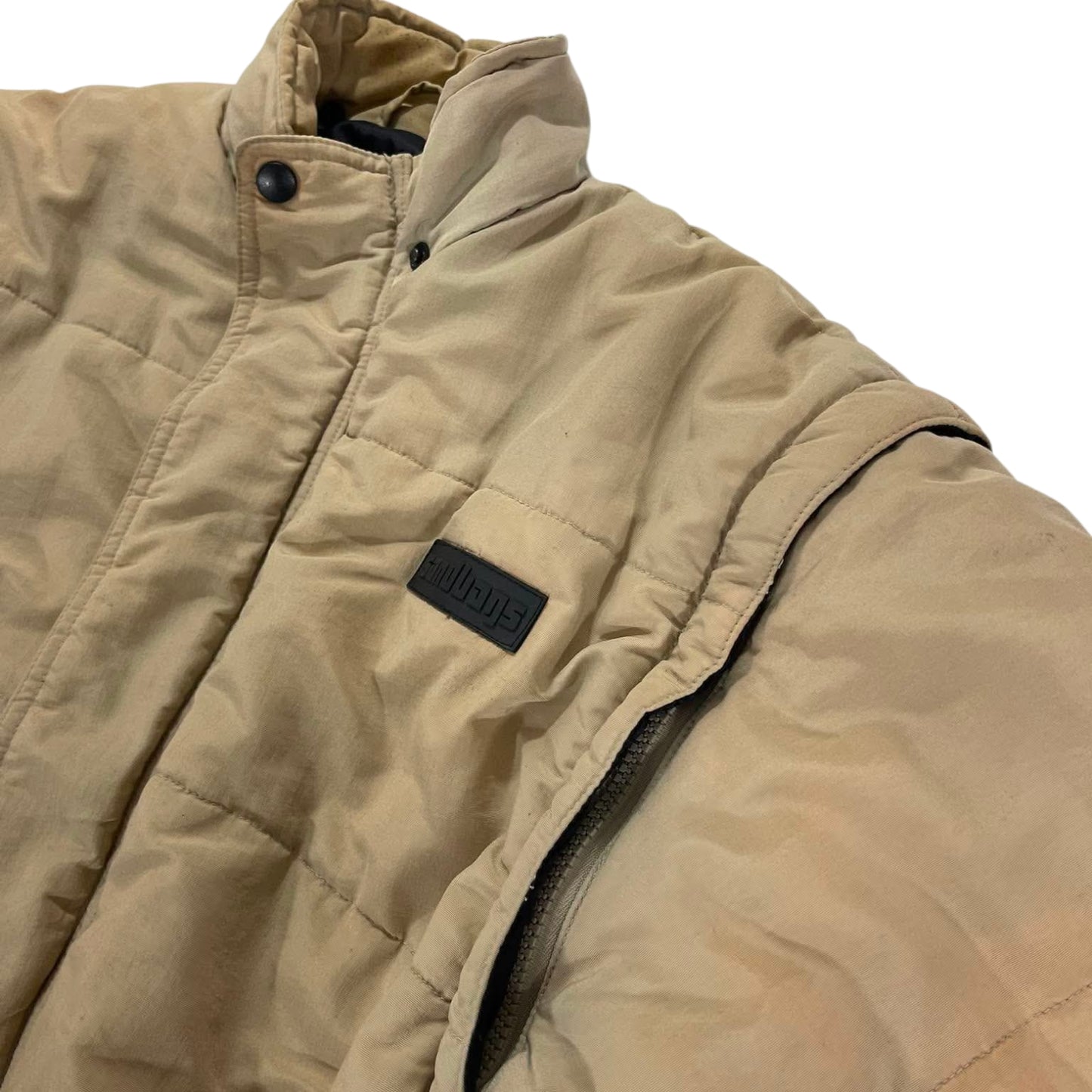VINTAGE DETACHABLET SANDBAGS TAN PUFFER JACKET (S)