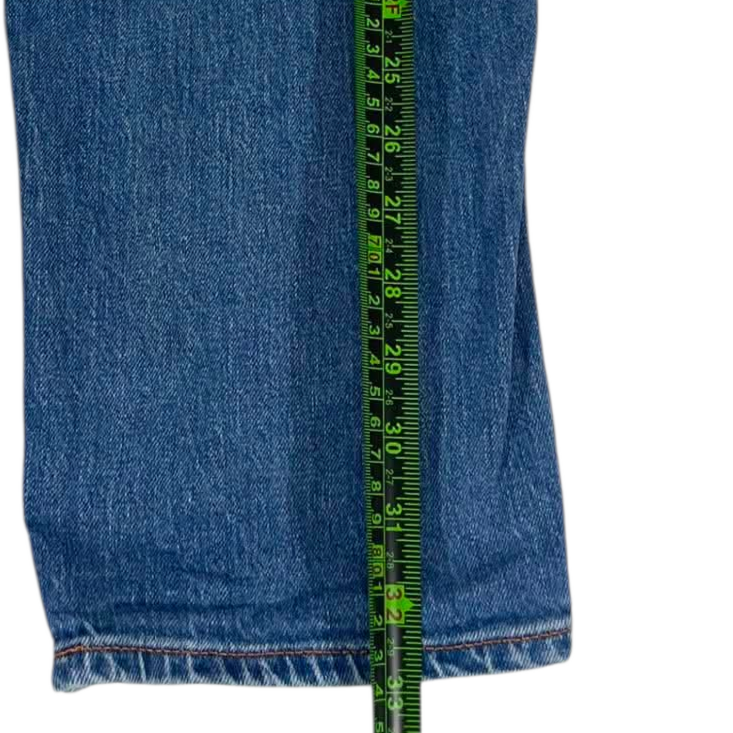 Y2K EMBROIDERED EVISU BLUE DENIM JEANS (32)