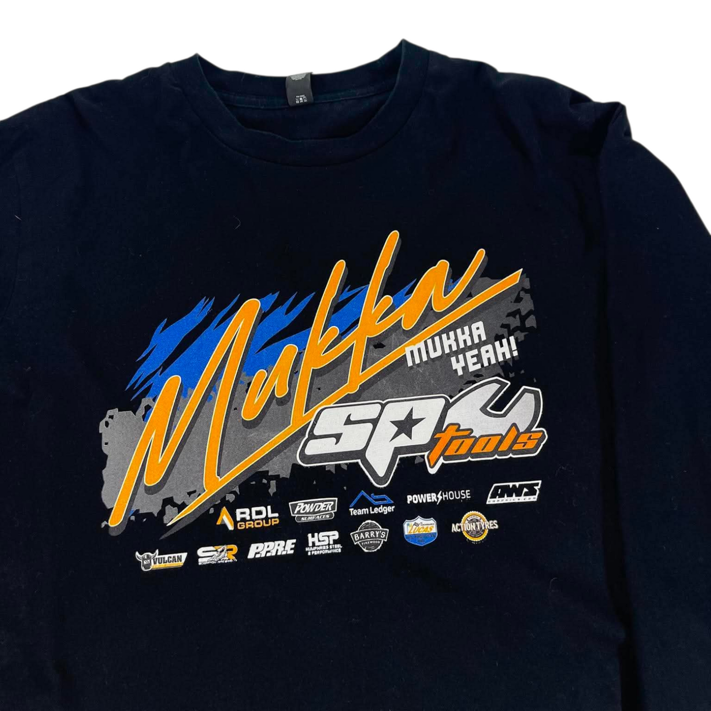 MUKKA MOTORSPORT BLACK LONG SLEEVE SHIRT (L)