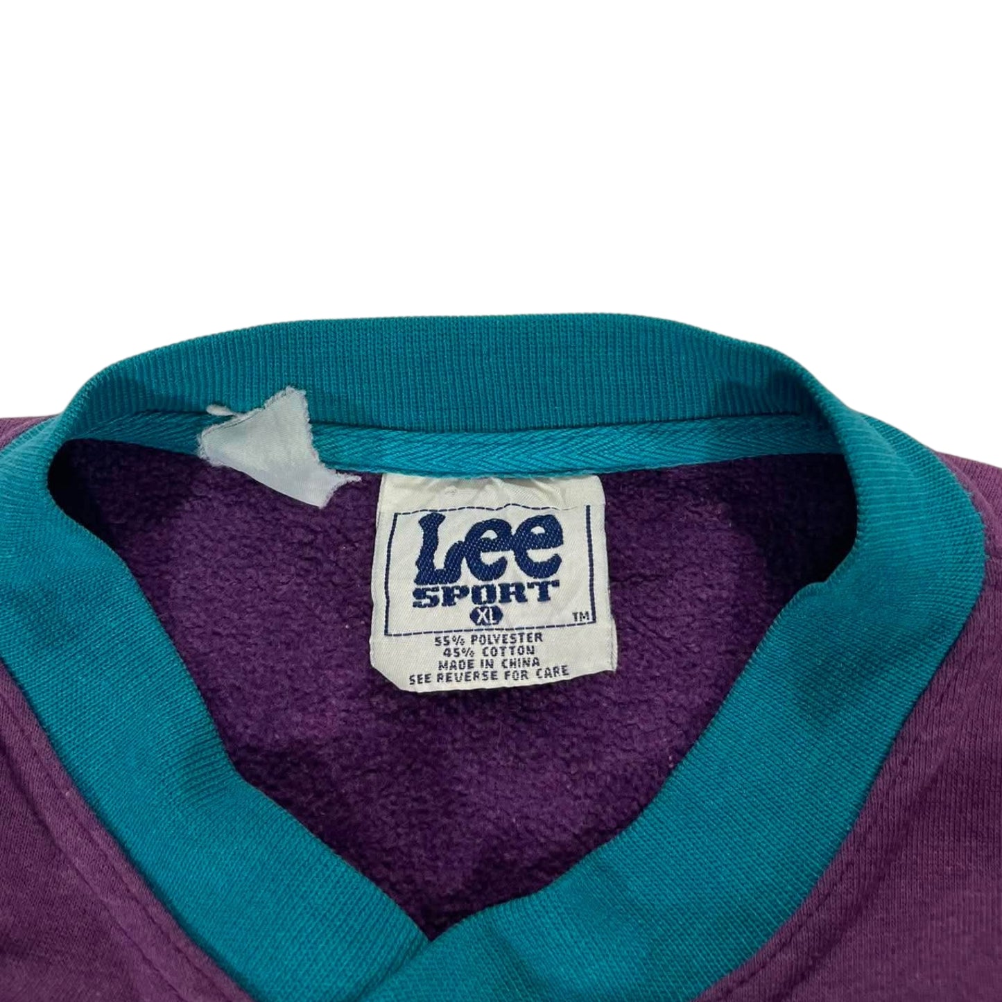 VINTAGE LEE SPORT MIGHTY DUCKS PURPLE CREWNECK SWEATSHIRT (XL)