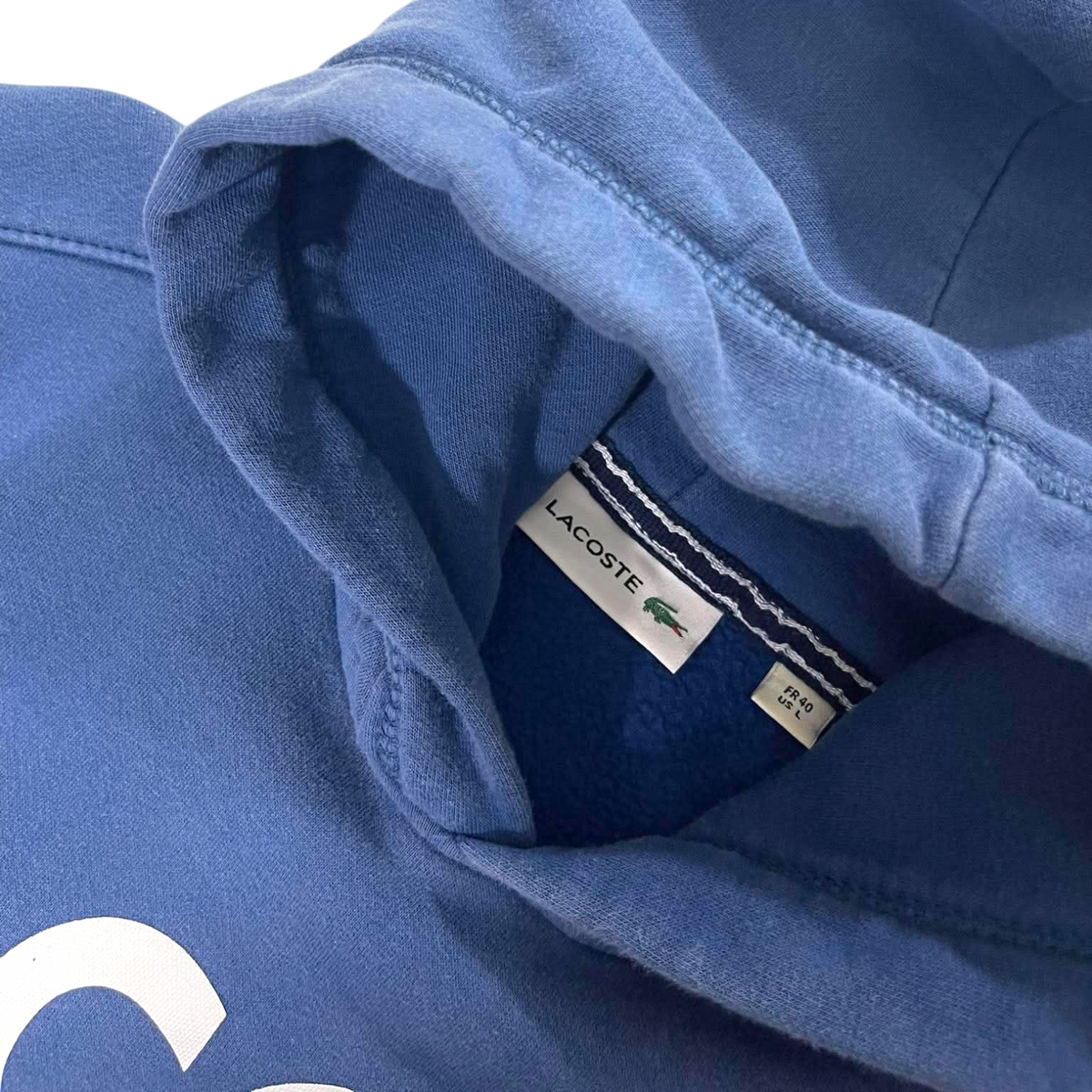 LACOSTE BLUE HOODIE (L)