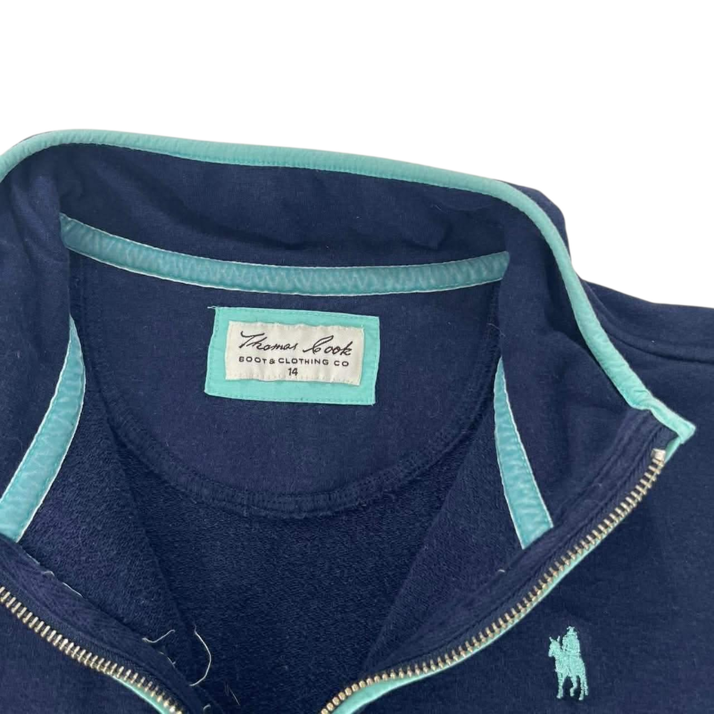 RALPH LAUREN NAVY BLUE QUARTER ZIP SWEATSHIRT (14)