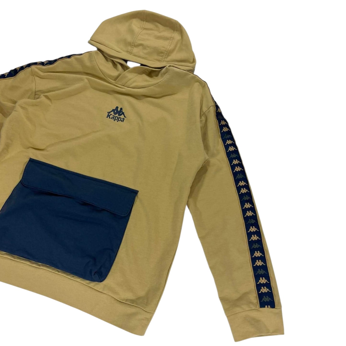 KAPPA MUSTARD AND BLUE HOODIE (M)