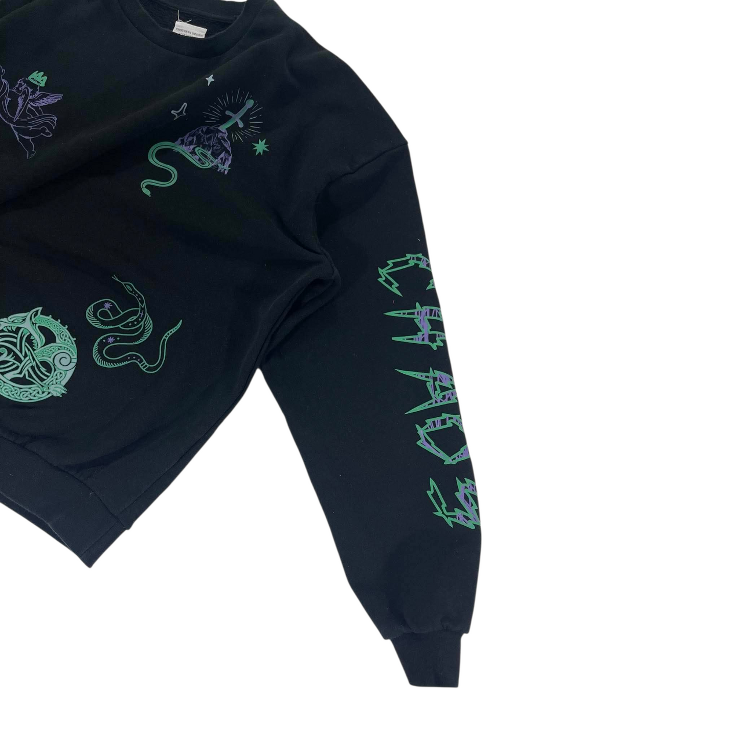BROTHEDS DESIGN BLACK CREWNECK SWEATSHIRT (M)