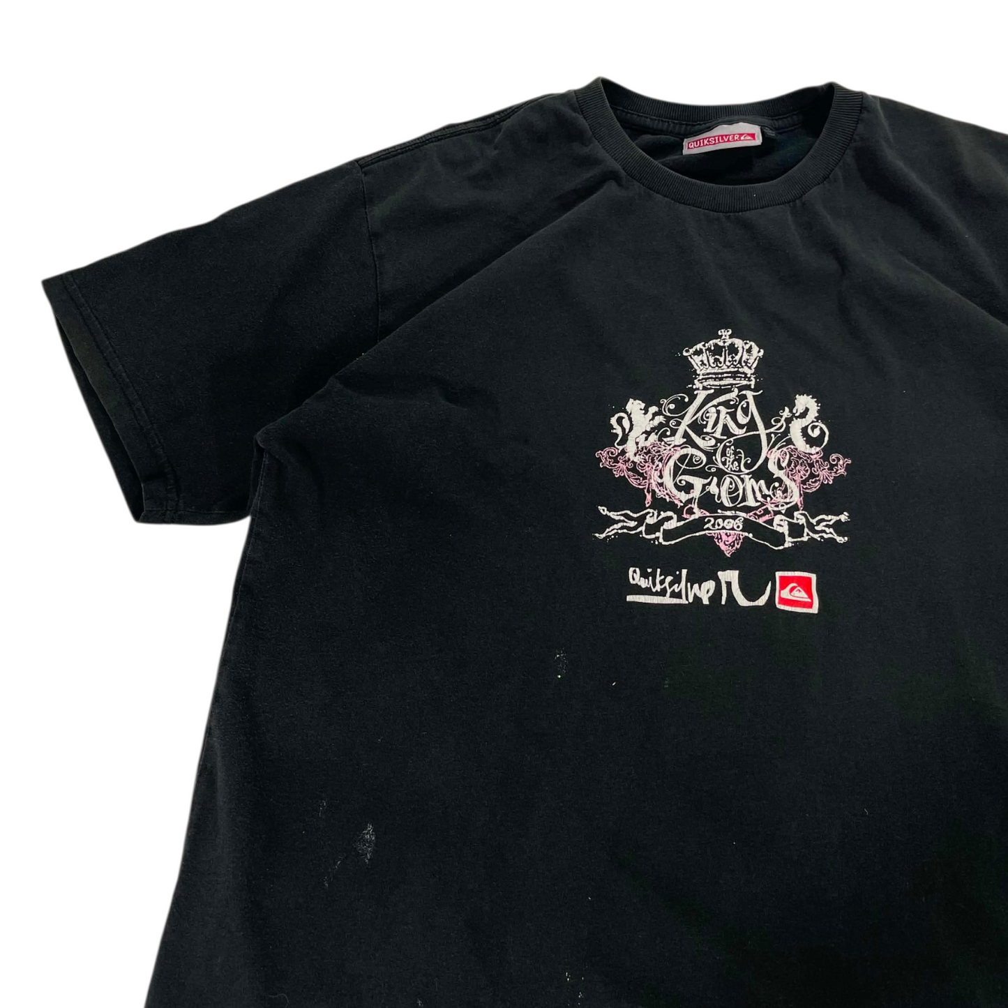 Y2K QUIKSILVER BLACK GRAPHIC TEE (L)