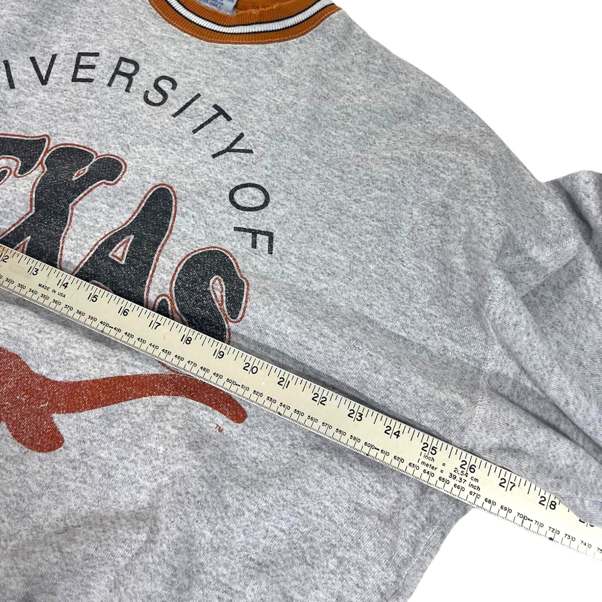 90S TEXAS GRAY CREWNECK (BEST FIT LARGE)