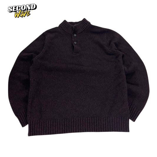 VINTAGE CHISEL KNITTED BUTTON SWEATER (L)