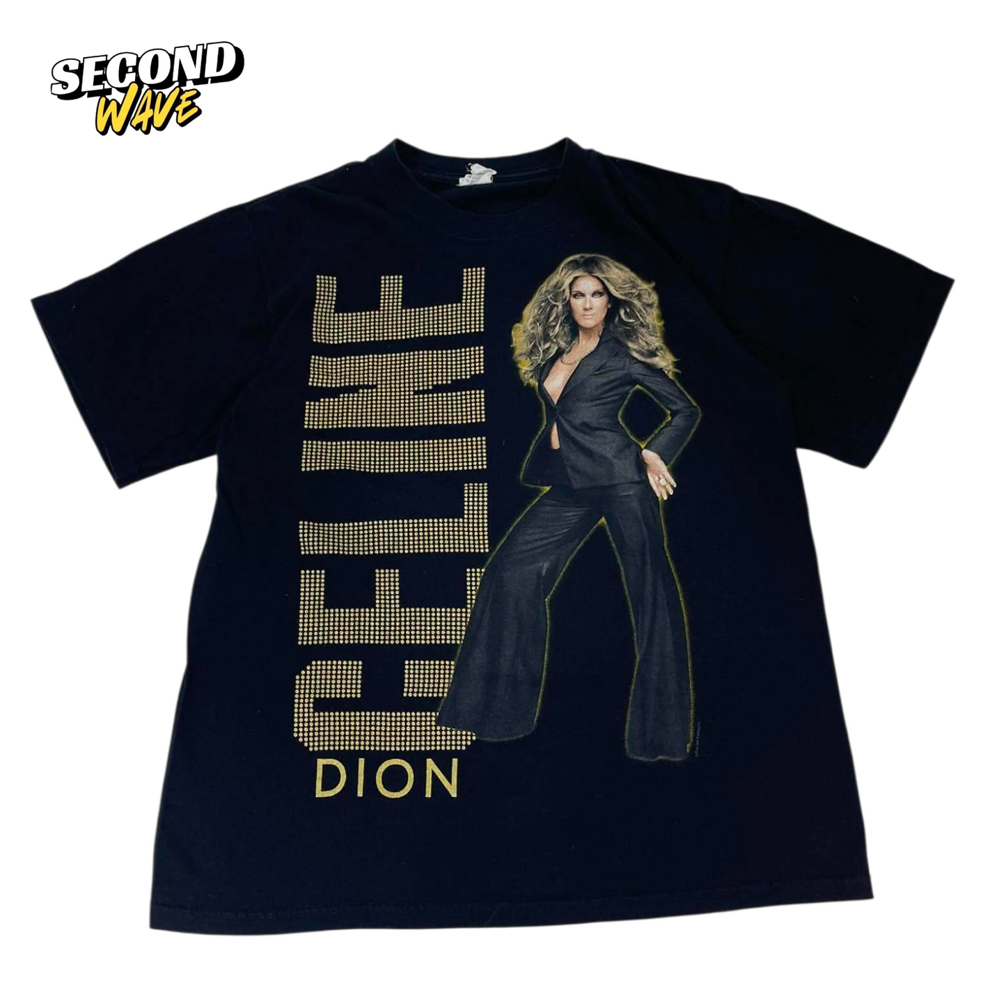 CELINE DION BLACK TOUR TEE (M)