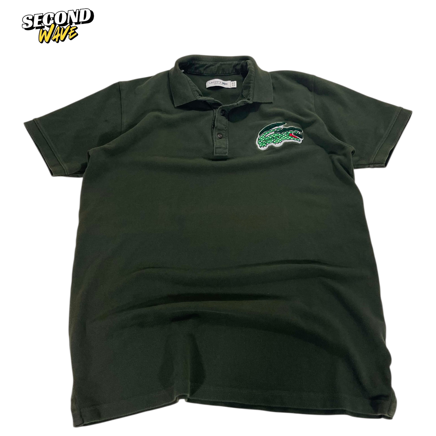 LACOSTE GREEN CROCODILE POLO SHIRT (M)