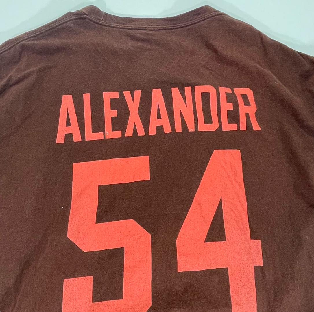 VINTAGE CLEVELAND BROWNS BROWN COTTON T-SHIRT (L-XL)