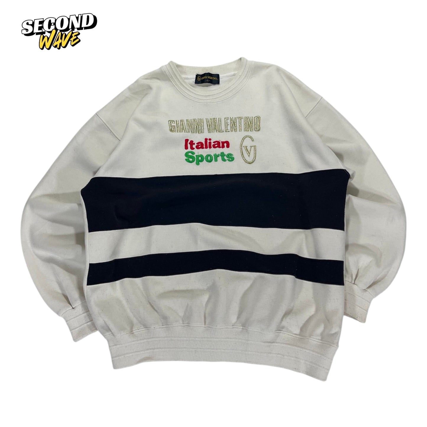 VINTAGE GIANNI VALENTINO WHITE CREWNECK (L)