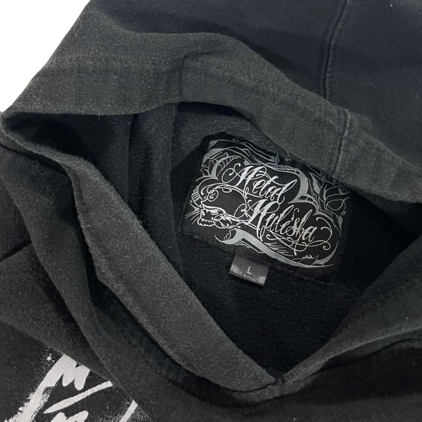 Y2K METAL MULISHA BLACK HOODIE (L)