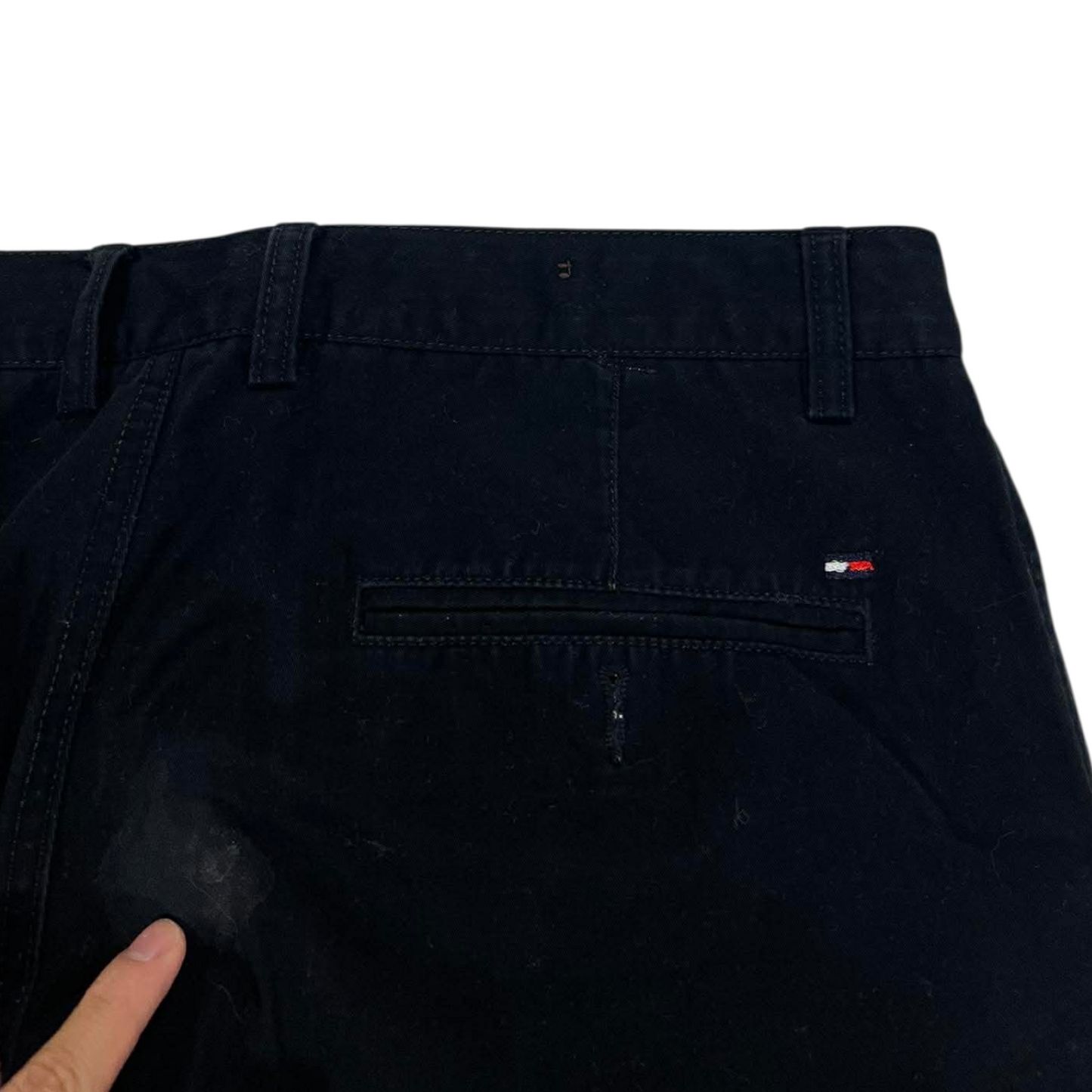 TOMMY HILFIGER BLACK CHINO TROUSERS (34)