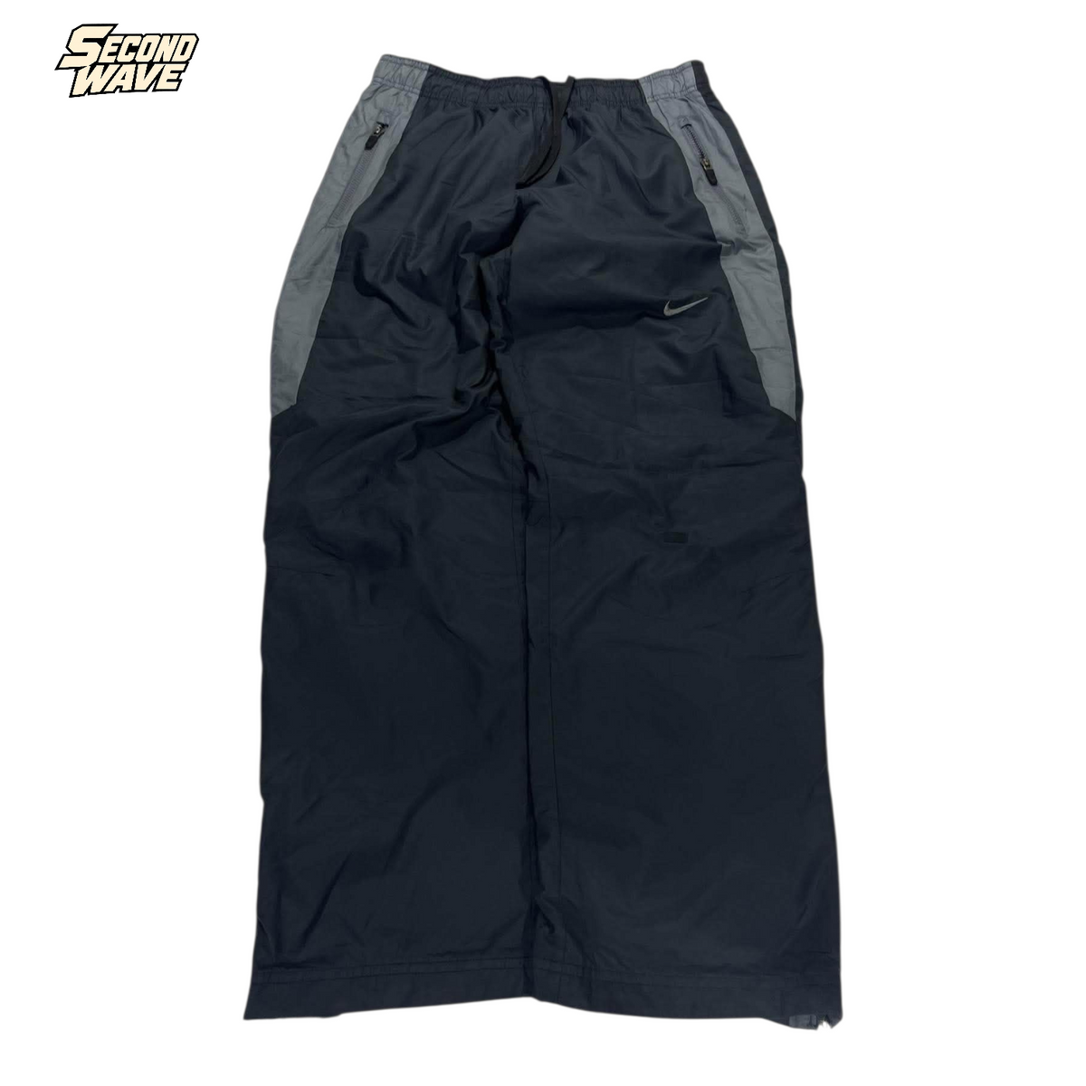 NIKE BLACK/GREY TRACK PANTS⁷ (BEST FIT M)