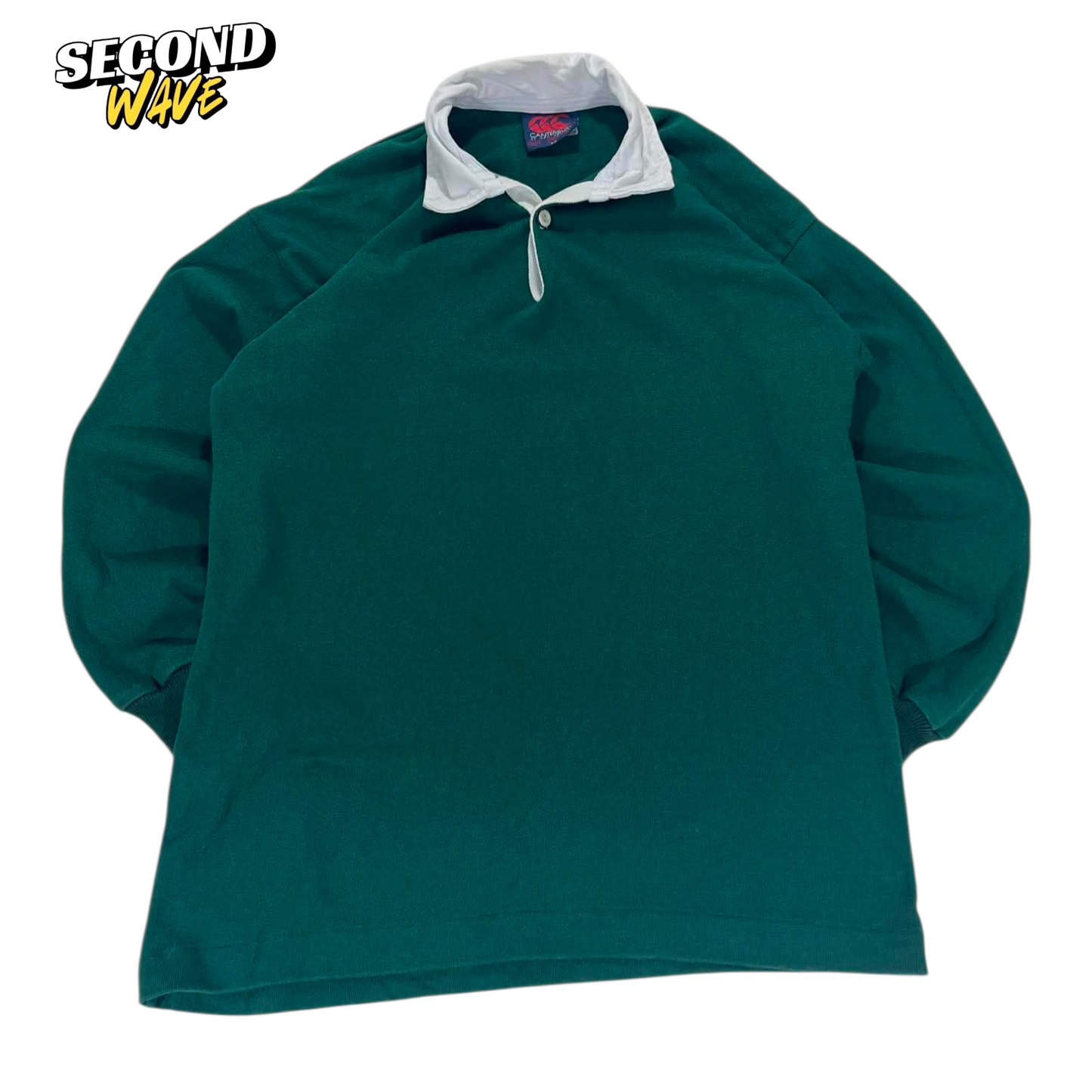 90S CCC GREEN RUGBY SHIRT (M)