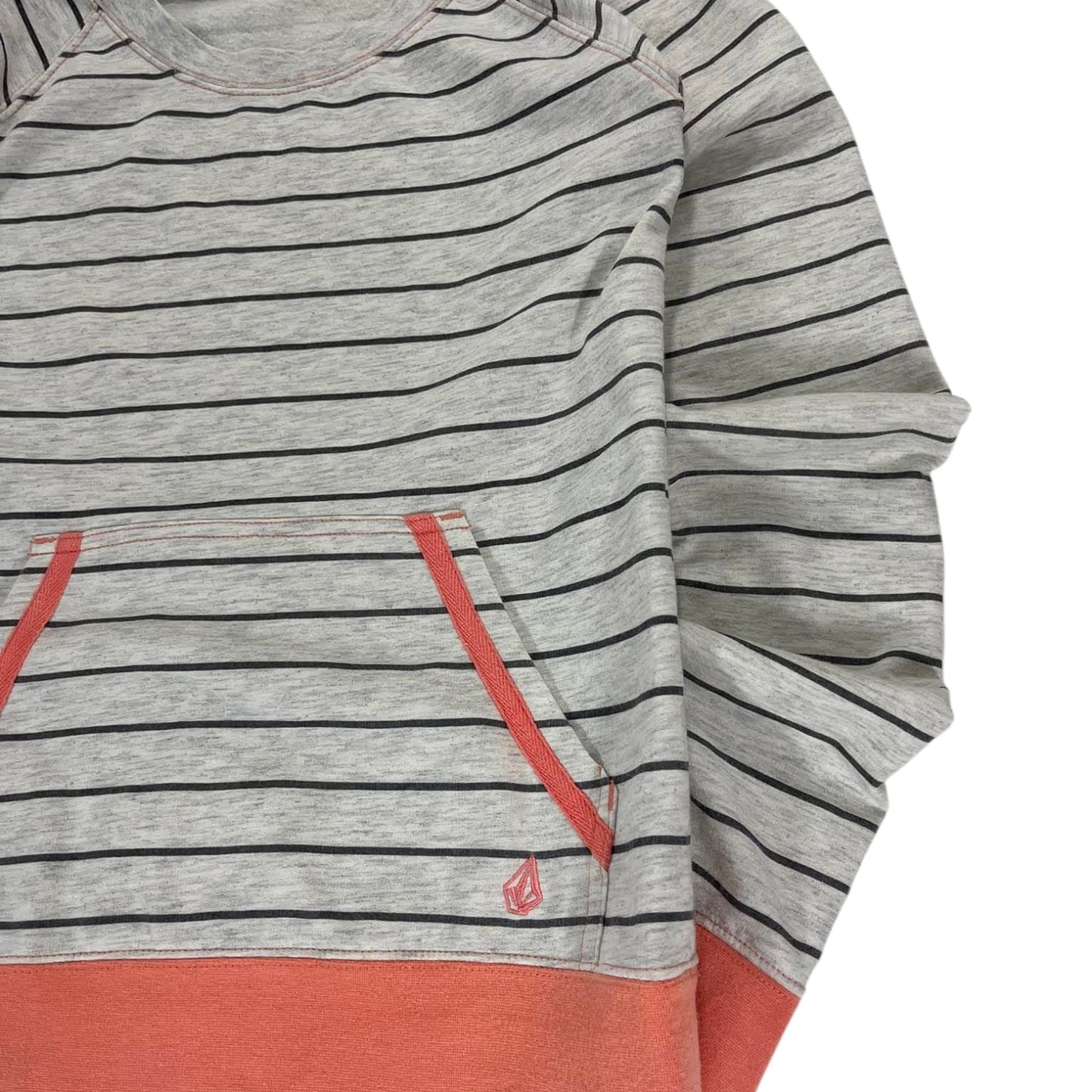VOLCOM GREY STRIPED SWEATSHIRT (S)