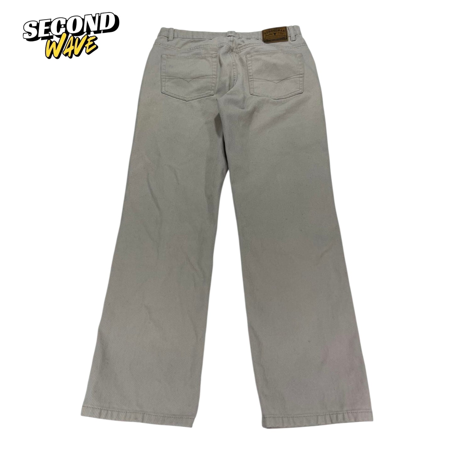STRONGMAN TAN WIDE LEG TROUSETS (34)