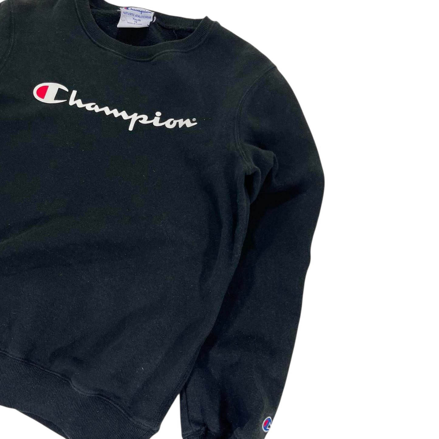 CHAMPION BLACK CREWNECK SWEATSHIRT (M)