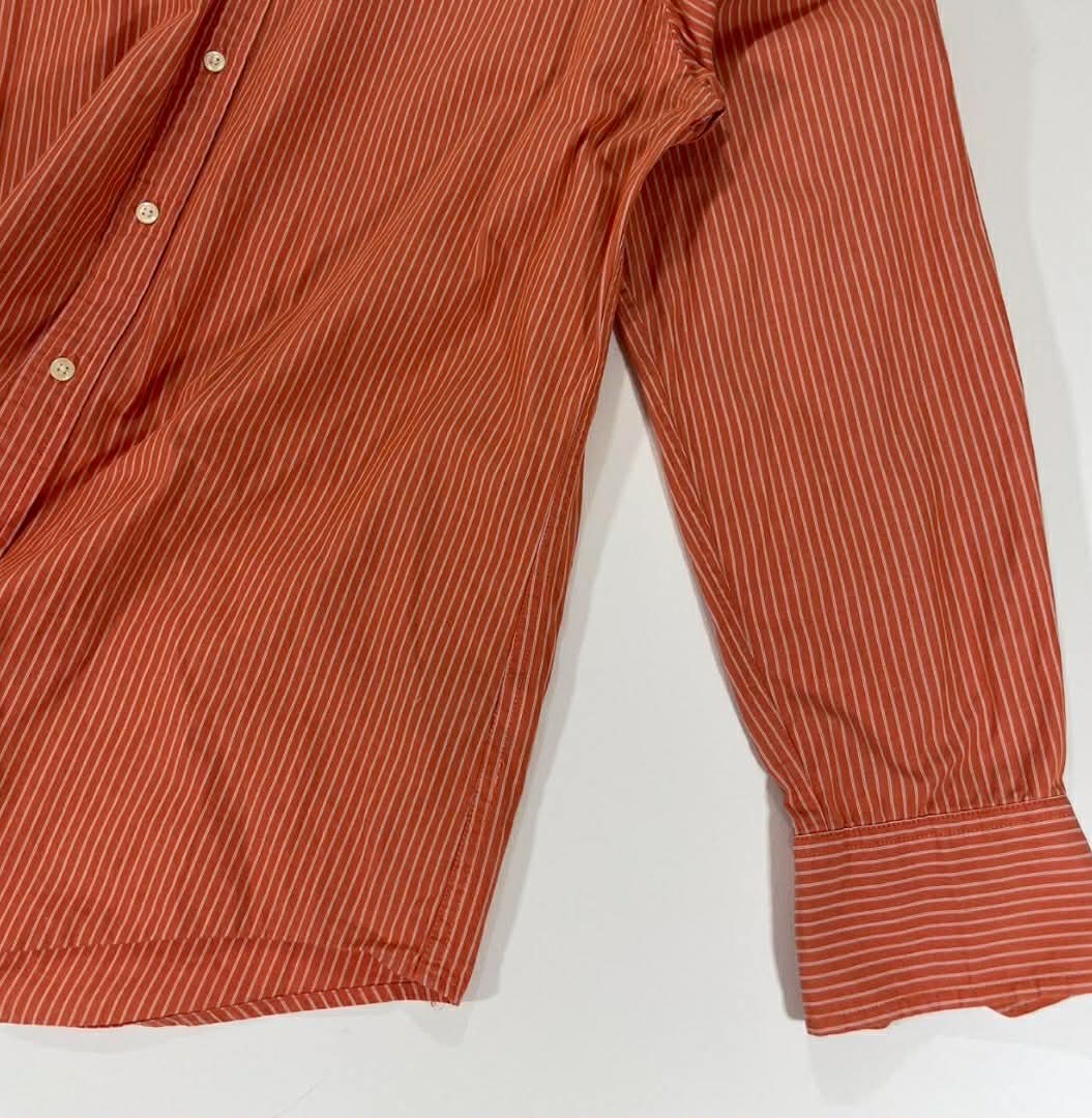 VINTAGE TOMMY HILFIGER ORANGE STRIPED BUTTON UP SHIRT (L-XL)