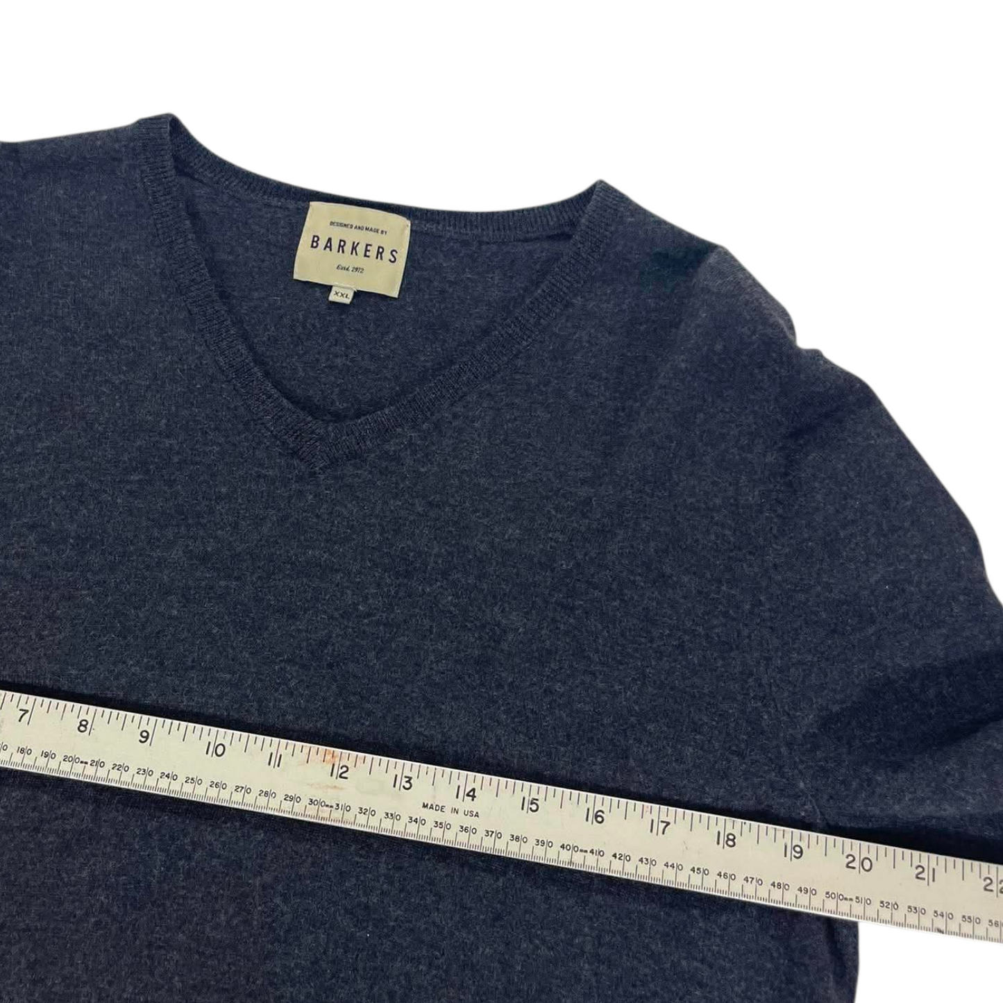 BARKERS WOOL V NECK SWEATER (L)